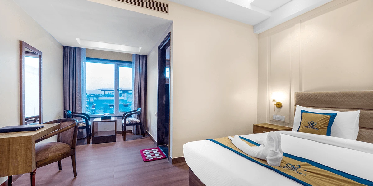 Hotel Holy Vivasa Rishikesh [Guest Relaxing In A Cozy And Well-furnished Room At Ariya Hotel]